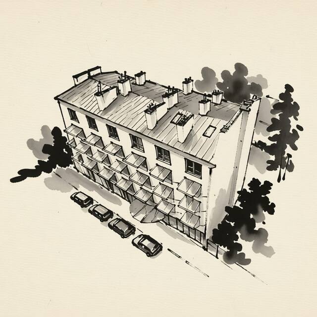 Ilustrační kresba: Hotel Josef