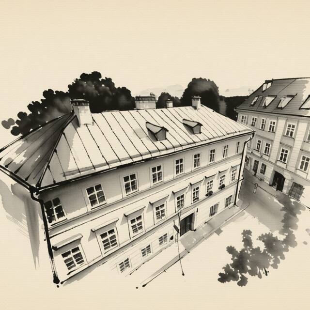 Ilustrační kresba: Nosticova Apartments