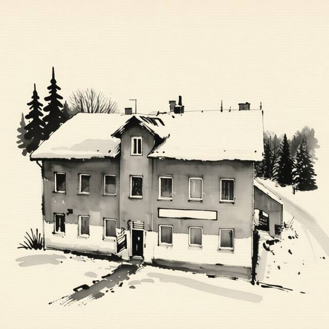 Ilustrační kresba: Hotel Pod Lesem