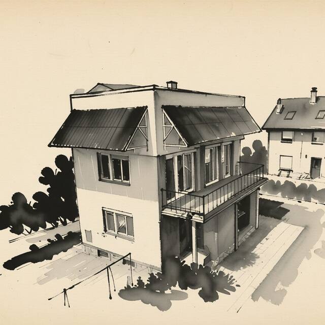 Ilustrační kresba: Pension privat apartma Kalivoda