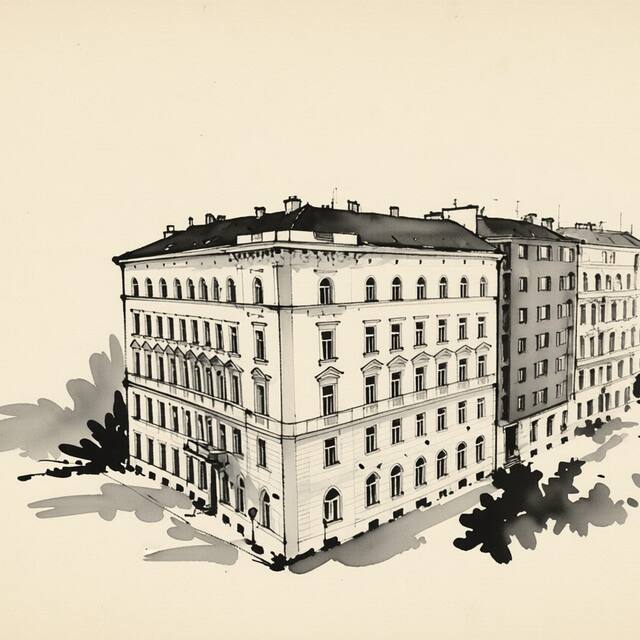 Ilustrační kresba: Hotel St George