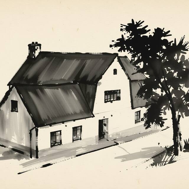 Ilustrační kresba: Pension U Fary