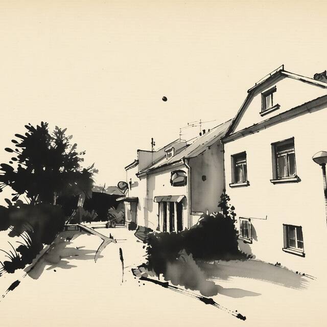 Ilustrační kresba: Hotel Lidový Dům