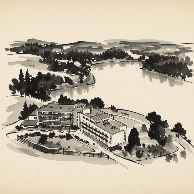 Ilustrační kresba: Hotel Adamantino