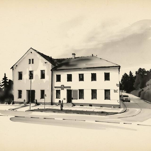 Ilustrační kresba: Restaurace Na Nové