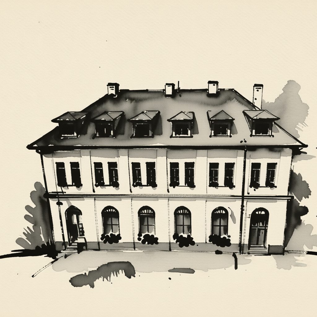 Ilustrační kresba: Hotel Max Šimek