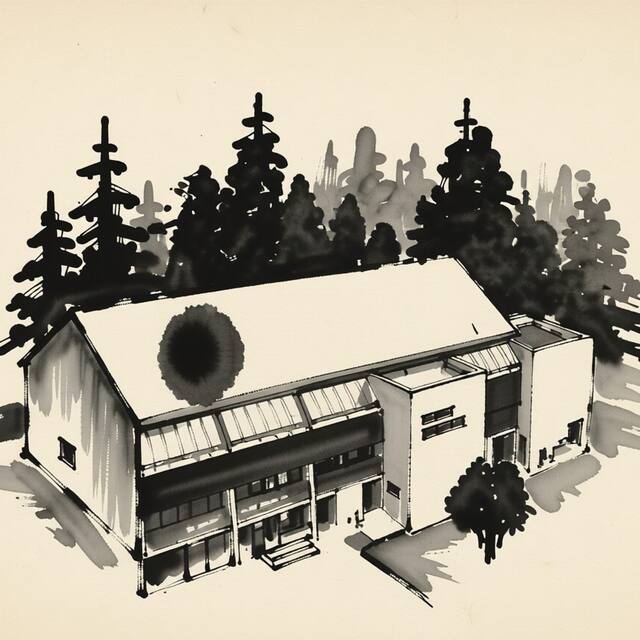 Ilustrační kresba: Hotel Zimní stadion Náchod