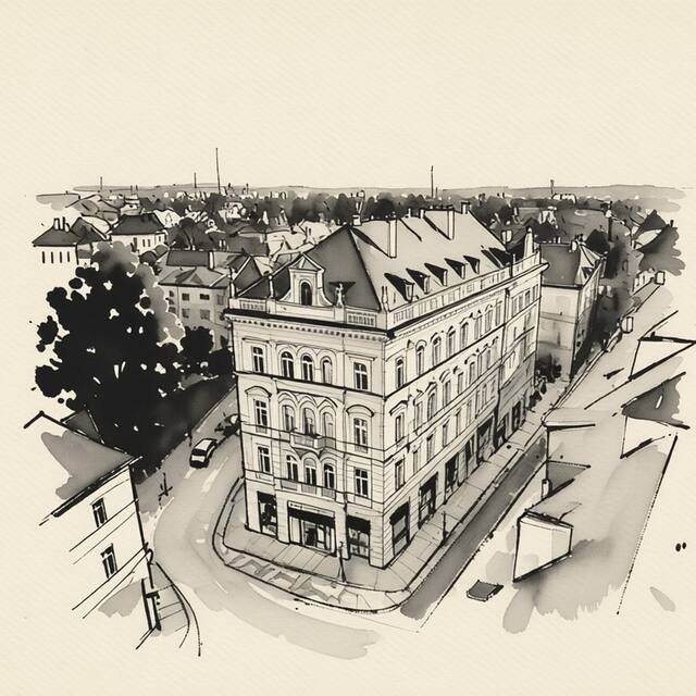 Ilustrační kresba: Ventana Hotel Prague