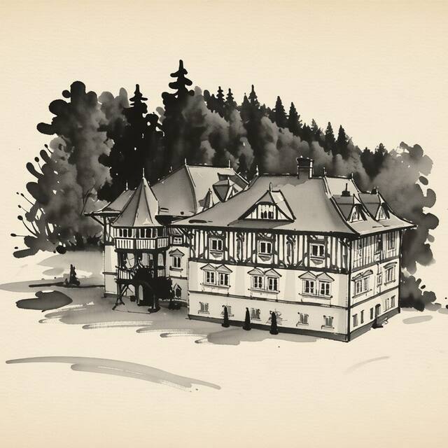 Ilustrační kresba: Hotel Jurkovičův dům****