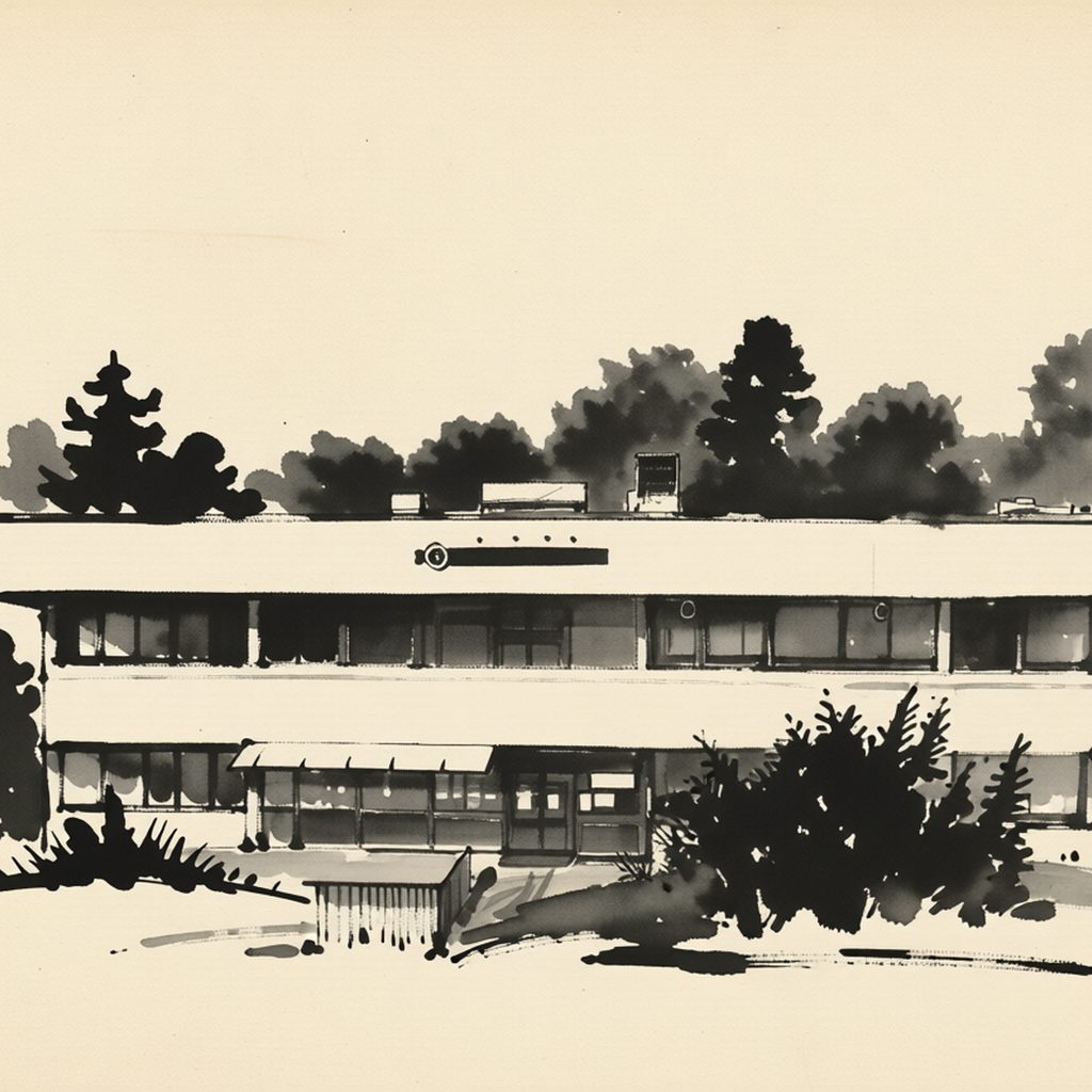 Ilustrační kresba: Hotel Poprad
