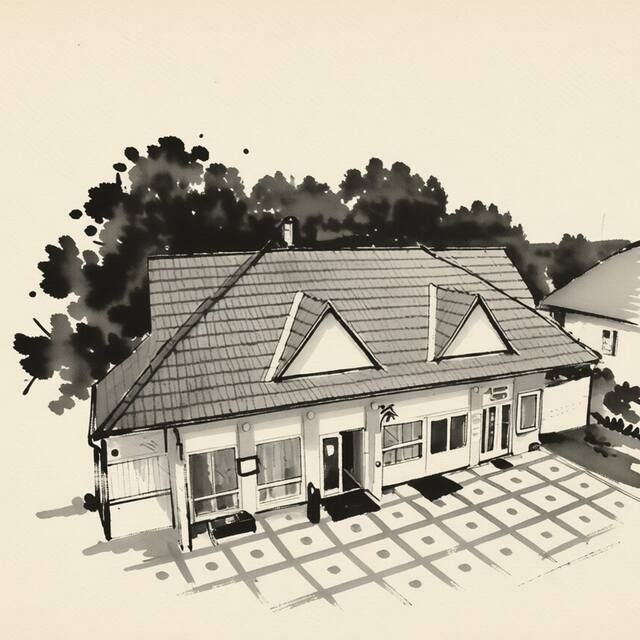 Ilustrační kresba: Penzion Oaza