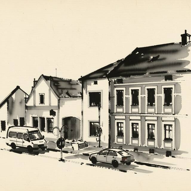 Ilustrační kresba: U Hofhanzlů