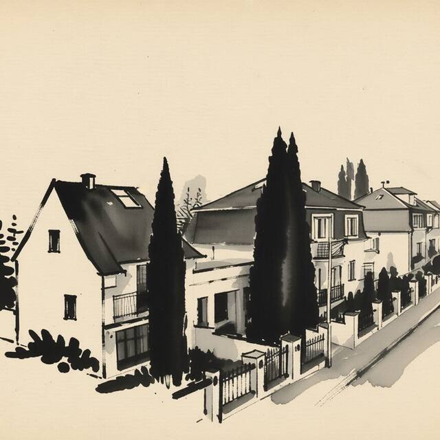 Ilustrační kresba: Hotel Villa Olivia