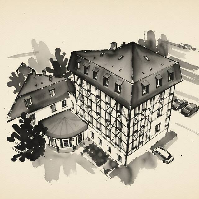 Ilustrační kresba: Hotel Valdštejn