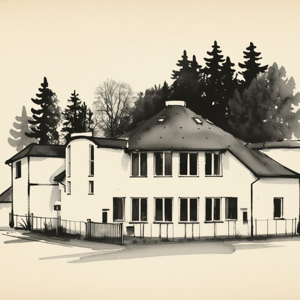 Ilustrační kresba: Penzion Rotunda