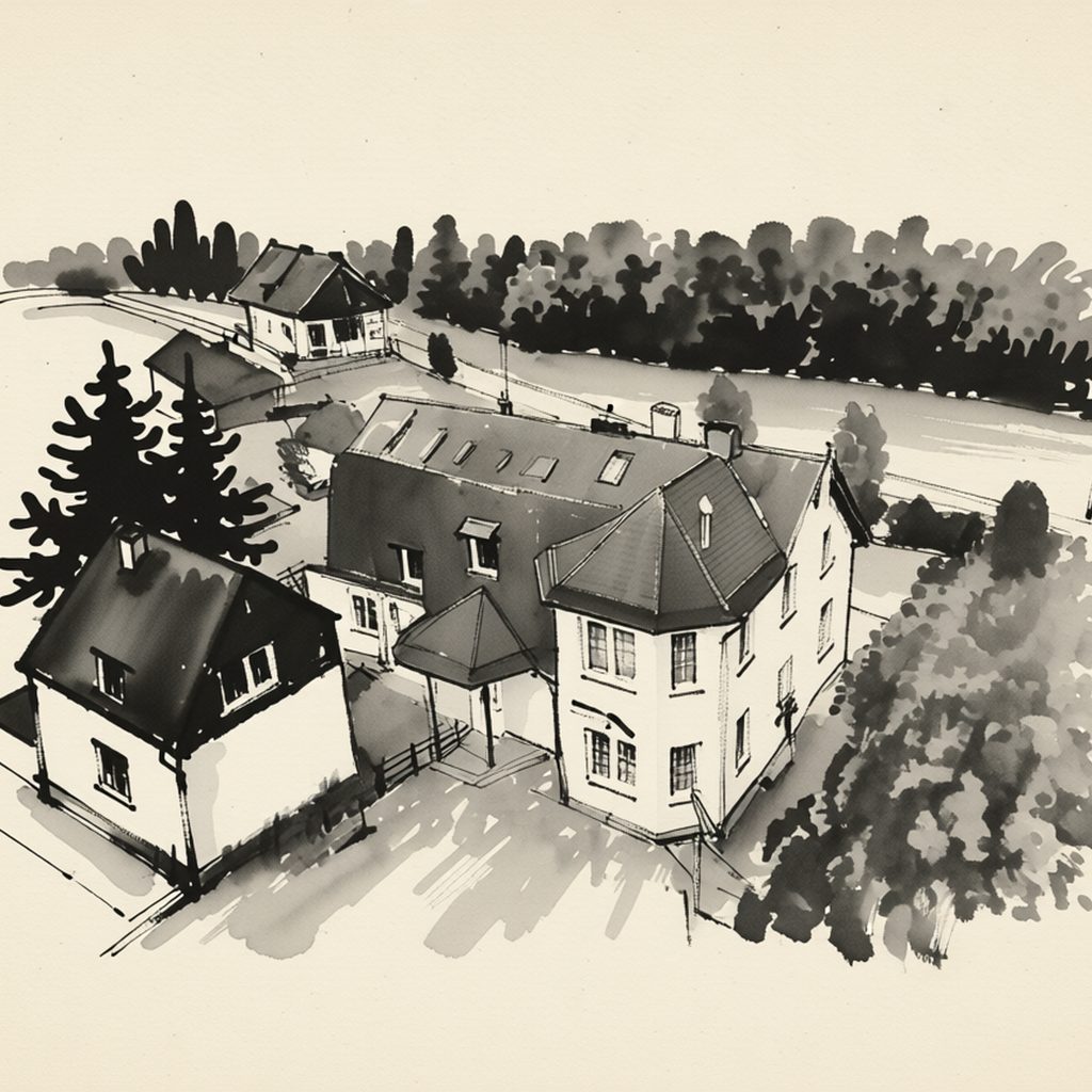 Ilustrační kresba: Penzion u Karla IV.