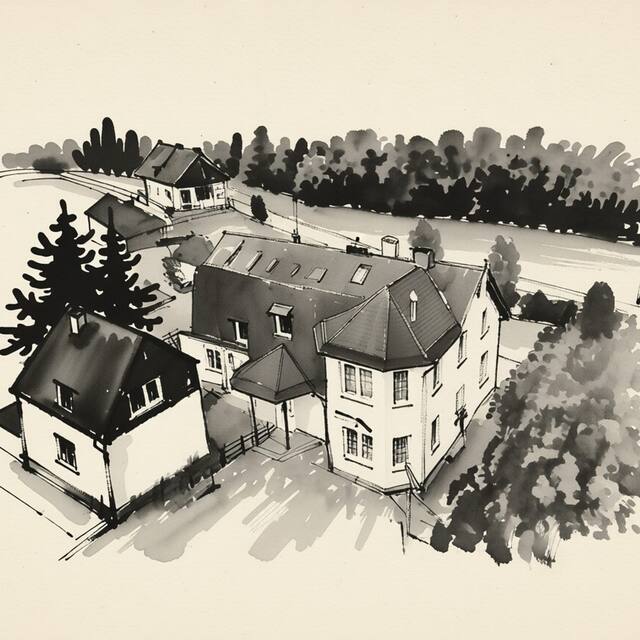 Ilustrační kresba: Penzion u Karla IV.