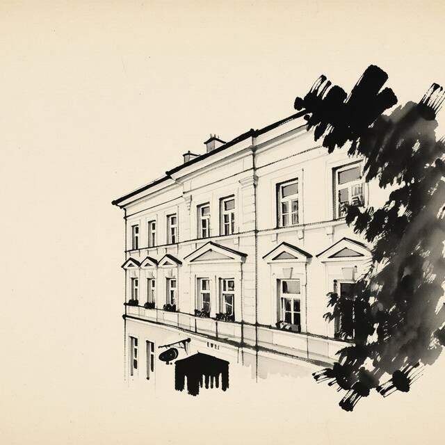 Ilustrační kresba: Hotel Dalimil
