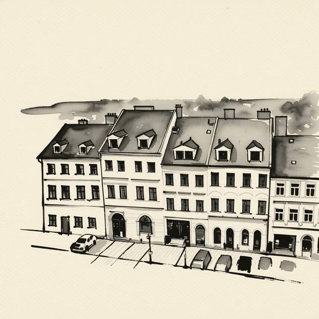 Ilustrační kresba: Hotel U Královny Elišky