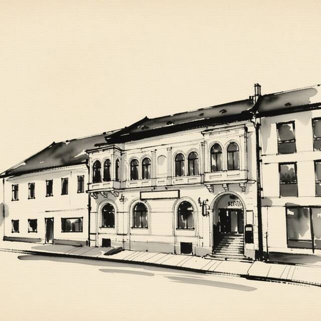 Ilustrační kresba: Hotel Vlčava
