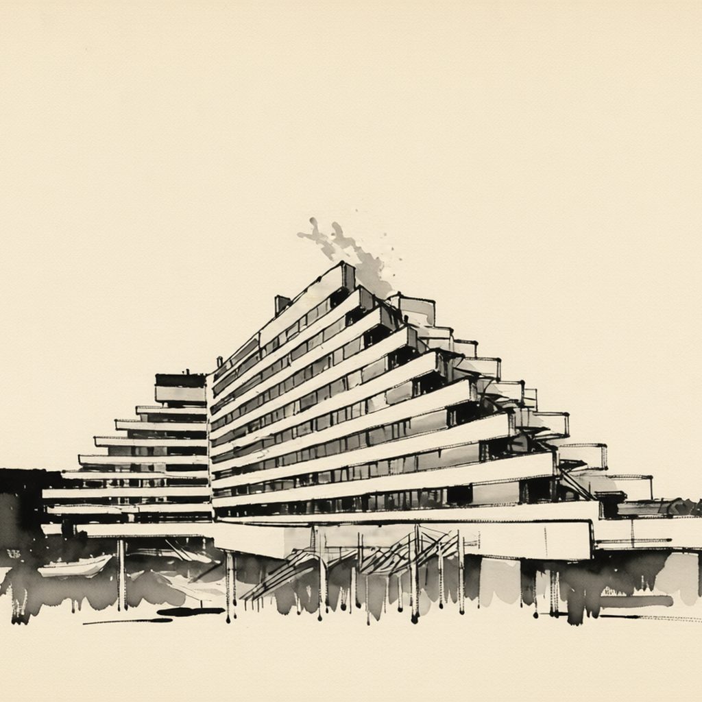 Ilustrační kresba: OREA Hotel Pyramida Praha