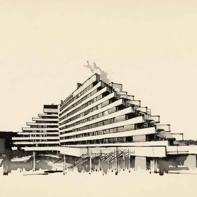 Ilustrační kresba: OREA Hotel Pyramida Praha