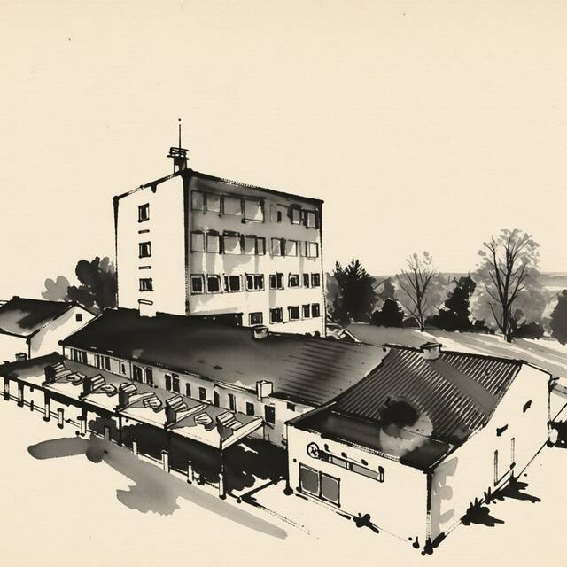 Ilustrační kresba: Hotel Vorlina