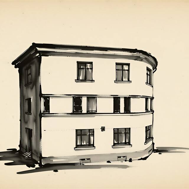 Ilustrační kresba: Hotel Merkur