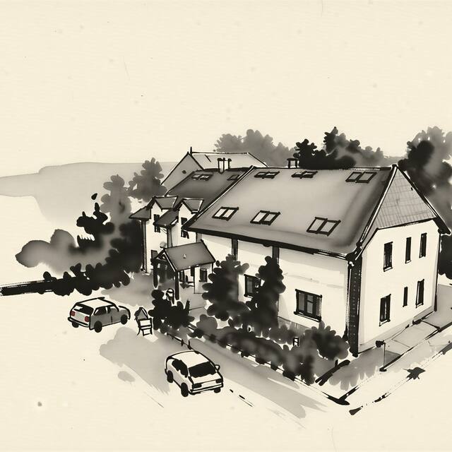 Ilustrační kresba: Penzion U Palounků