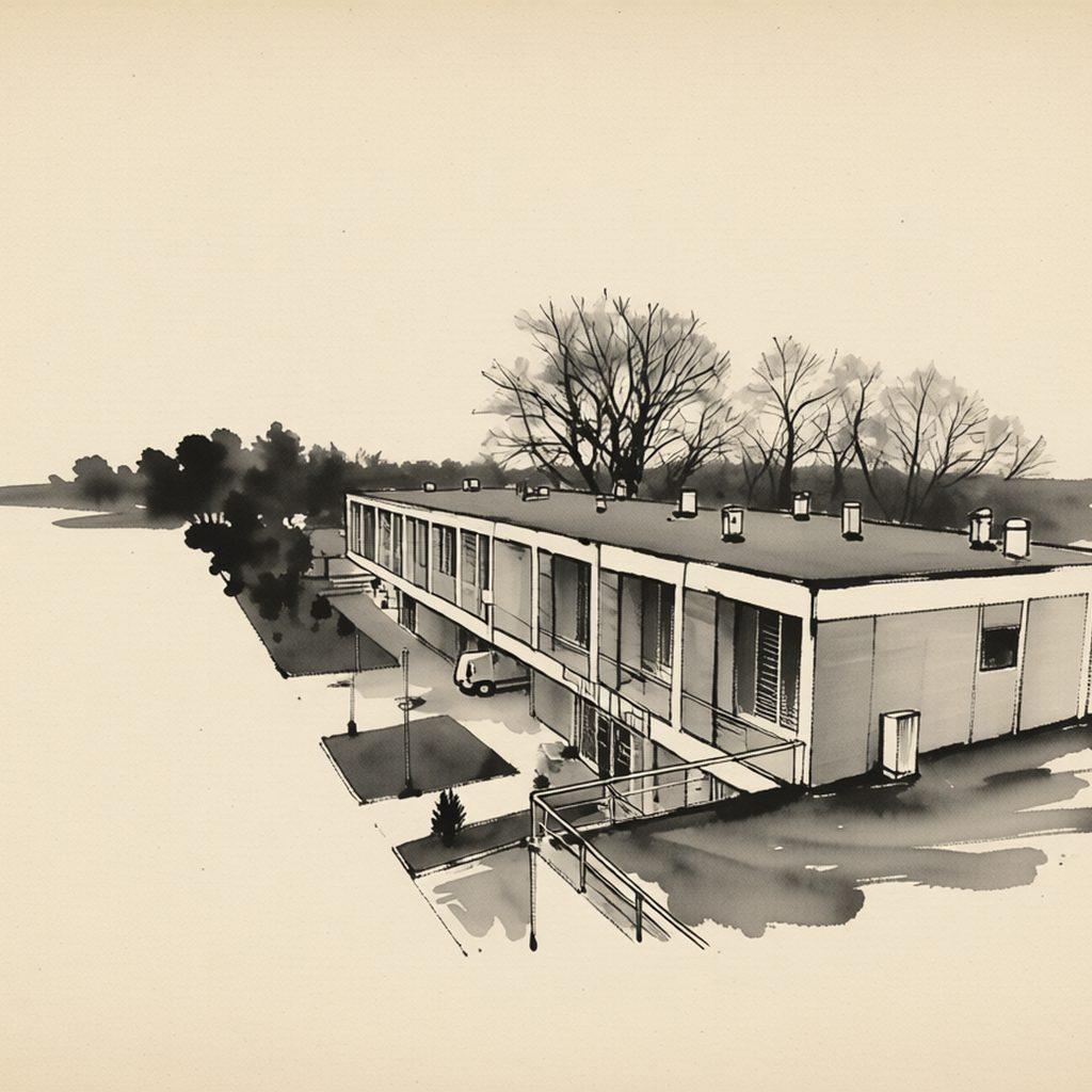 Ilustrační kresba: Hotel Na Plovárně