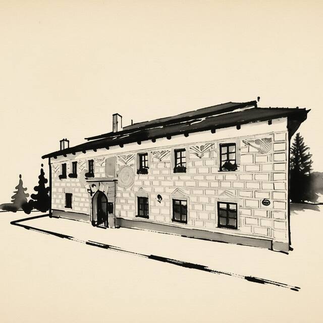 Ilustrační kresba: Hotel Na Velké Hospodě