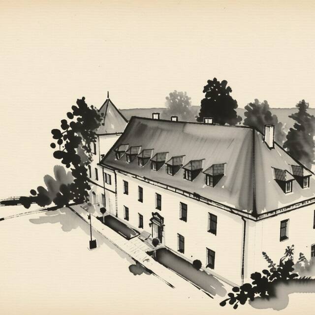 Ilustrační kresba: Hotel Zámek Velká Bystřice