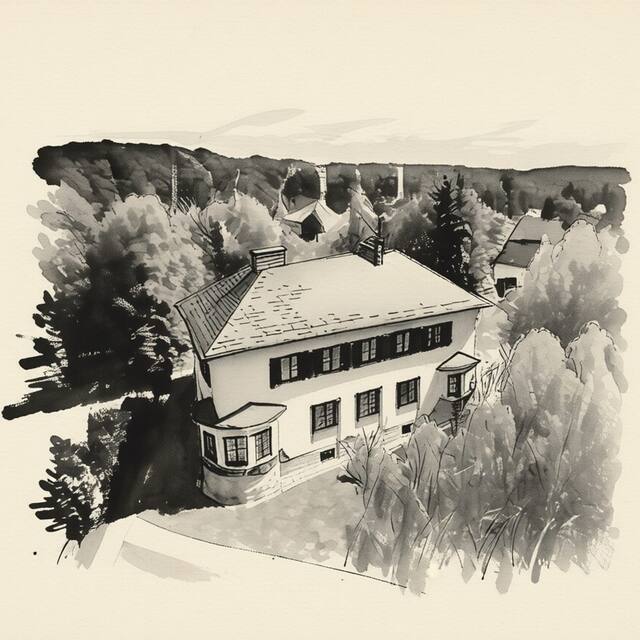 Ilustrační kresba: Pension Villa Ancora