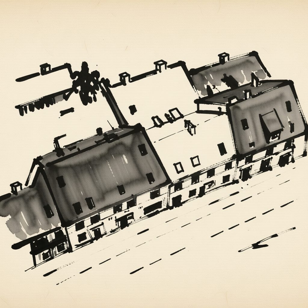 Ilustrační kresba: Penzion Bene