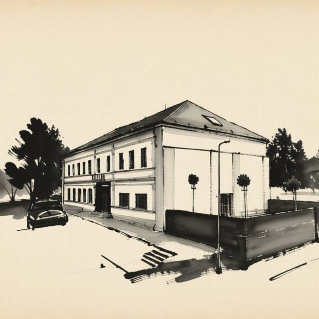 Ilustrační kresba: Hotel Hornička