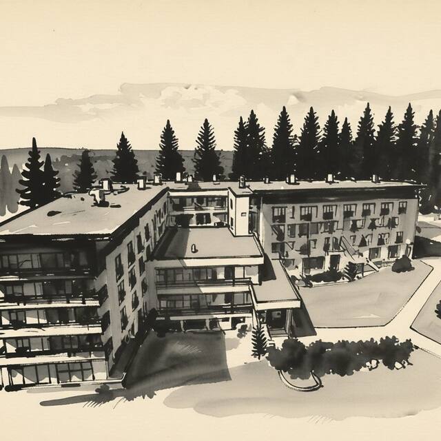 Ilustrační kresba: Hotel Srdce Beskyd Čeladná