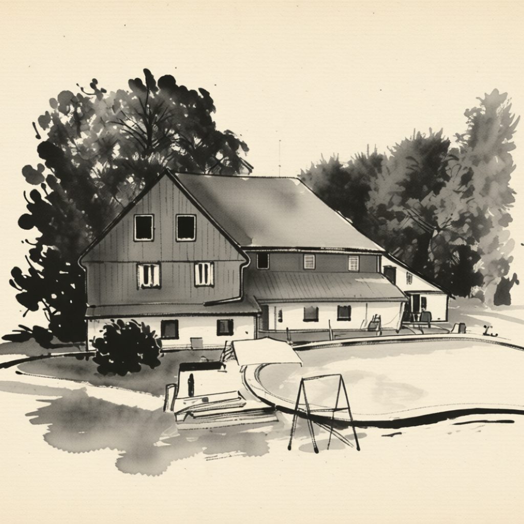 Ilustrační kresba: Rekreační chata Sempra