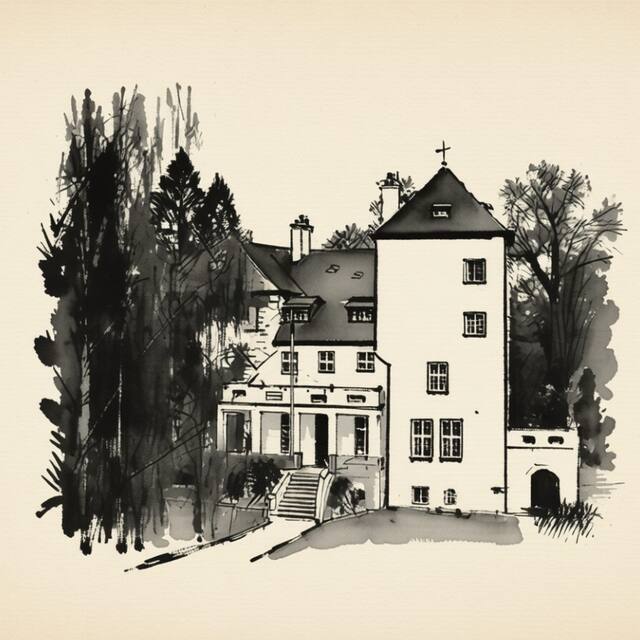 Ilustrační kresba: Hotel Castle Větrov