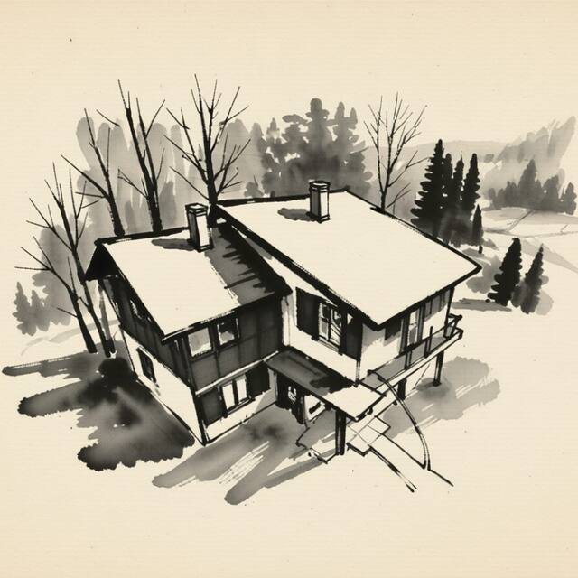 Ilustrační kresba: Ubytování Čeladná