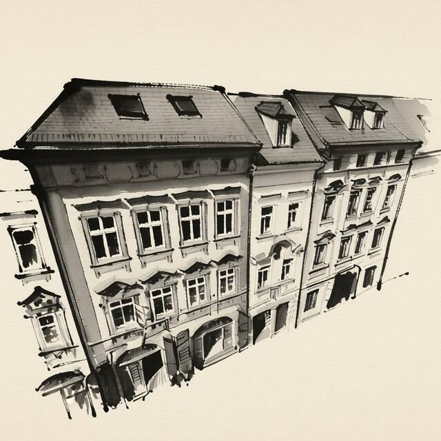 Ilustrační kresba: Santini Residence