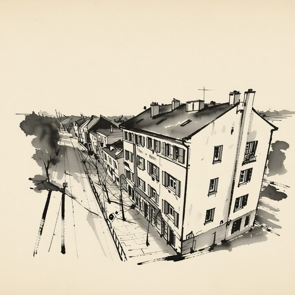 Ilustrační kresba: Hotel Haná