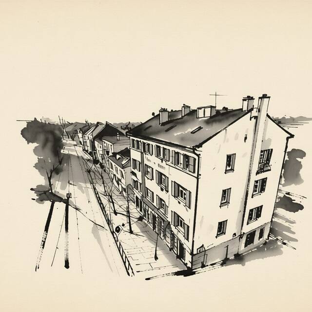 Ilustrační kresba: Hotel Haná