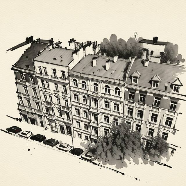 Ilustrační kresba: Apartments Masná 1059/5