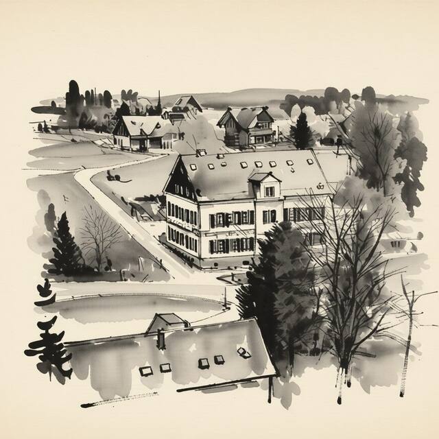 Ilustrační kresba: Chata Centrum Bedřichov