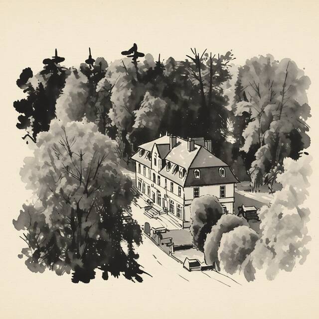 Ilustrační kresba: Hotel Uran