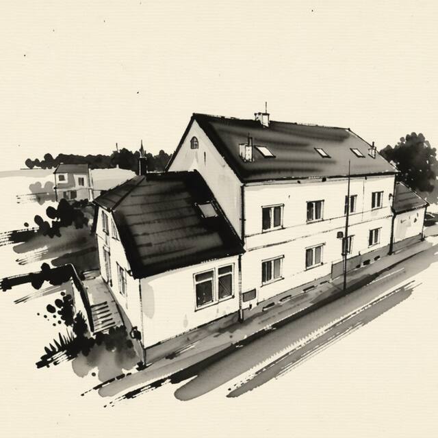 Ilustrační kresba: Mini hotel Na konci
