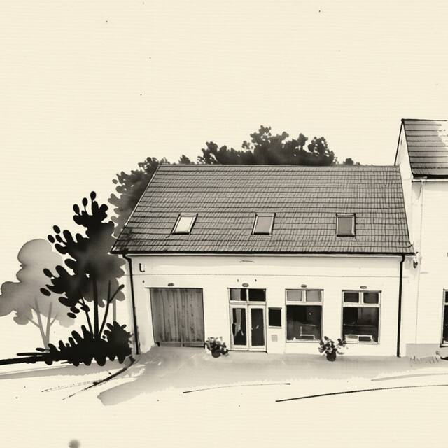 Ilustrační kresba: Hotel Lechowitz