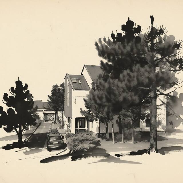 Ilustrační kresba: Hotel Širák