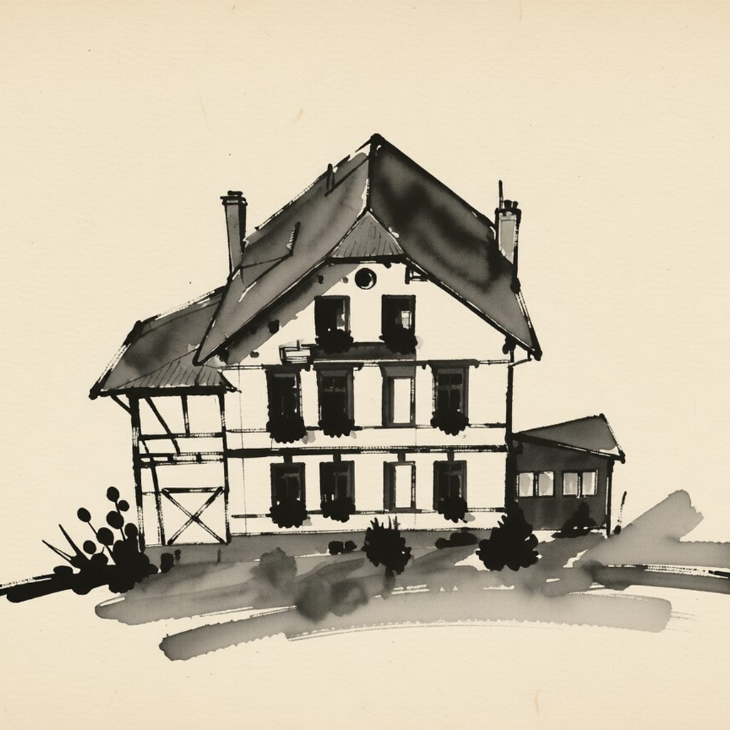 Ilustrační kresba: Hotel Hubert