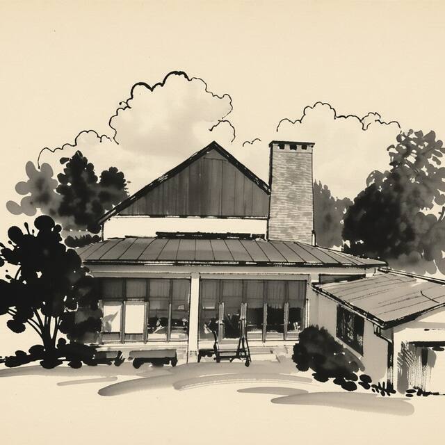 Ilustrační kresba: Hotel Jizera